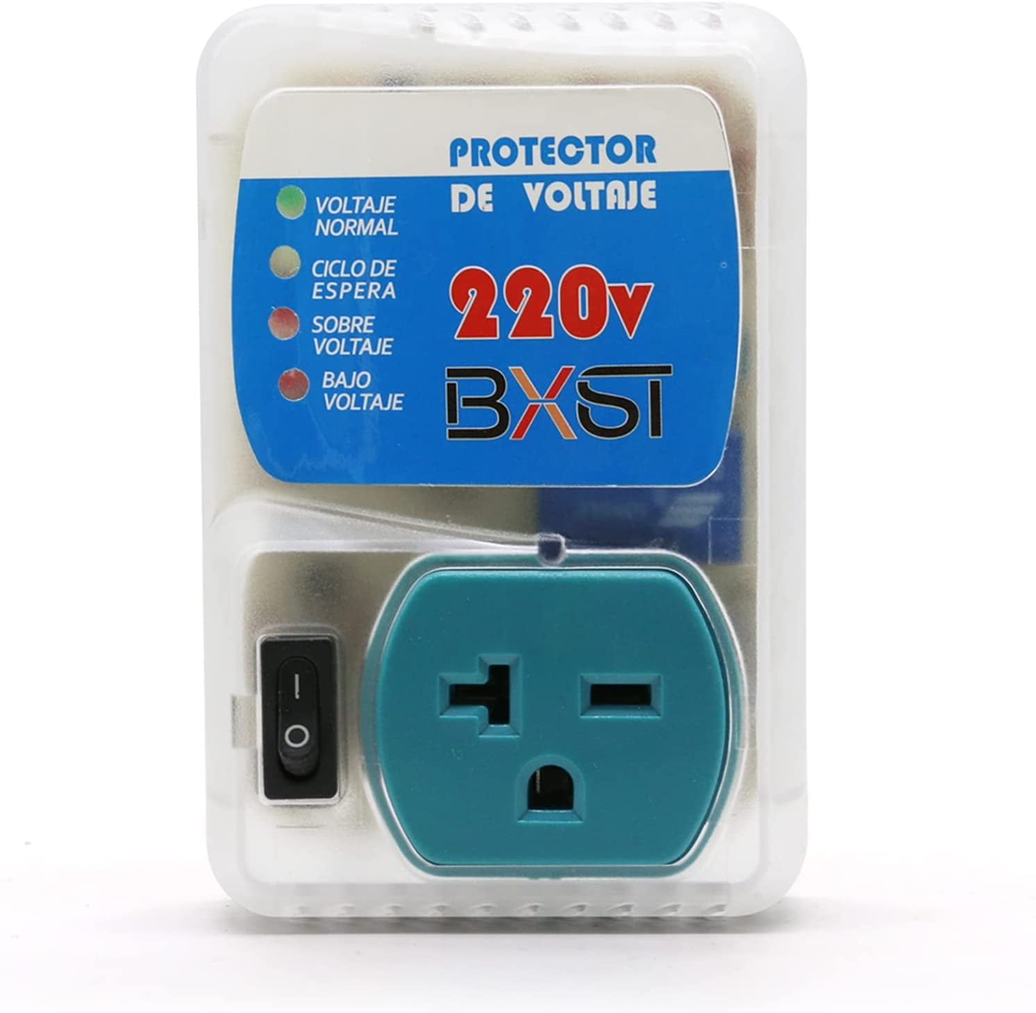 US Plug Home Appliance Surge Protector Power Suppressor Voltage Brownout Outlet 220V 2400W 20A (1 Pack)