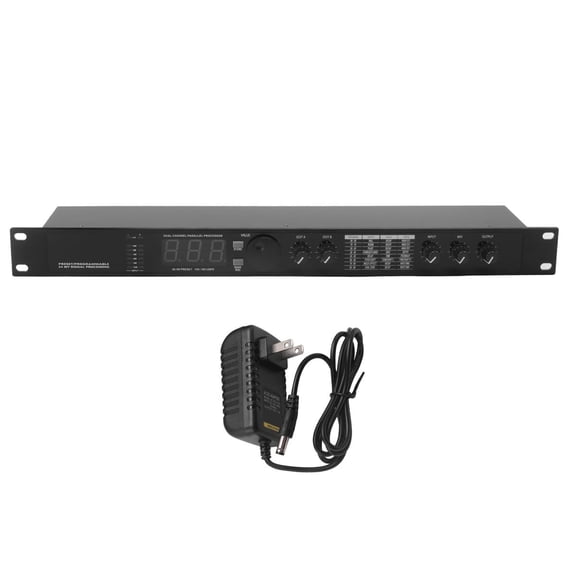 US Plug Professional Digital Multi Effect Audio Reverberation Processor, Stereo Sound Equalizer Control Unit