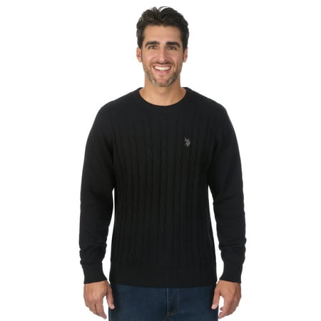 U.S. Polo Assn. Men's Crew Neck Cable Sweater