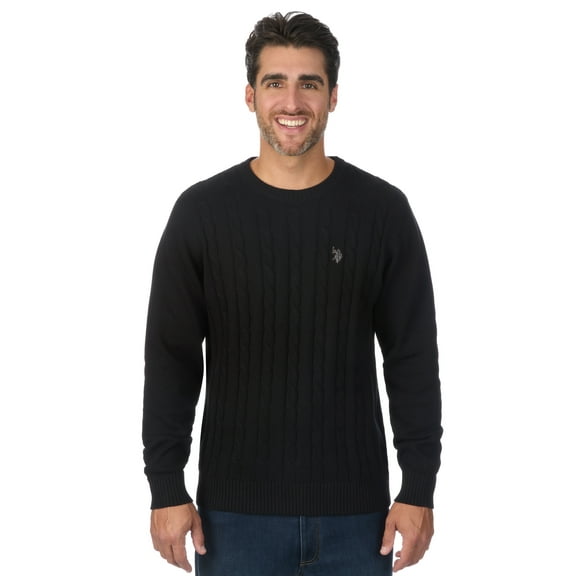 U.S. Polo Assn. Men's Crew Neck Cable Sweater