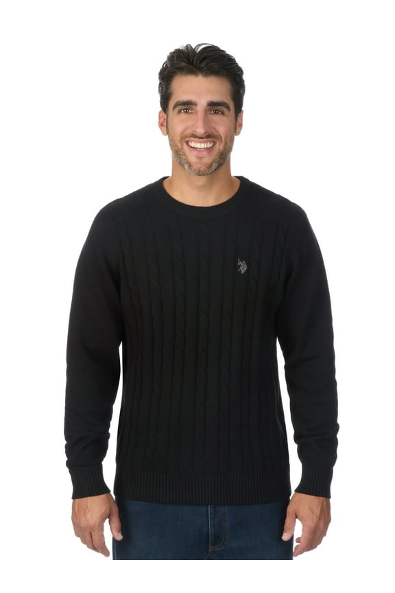 Men's Crew Neck Cable Sweater