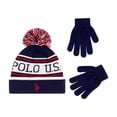 thumbnail image 1 of US Polo Assn. Pom Kid's Beanie and Glove, 2-Piece Set, Unisex , One Size Fits Most, 1 of 15