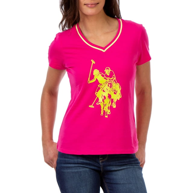 US Polo Assn. Short Sleeve Graphic V-Neck T-Shirt (Women's) 1 Pack