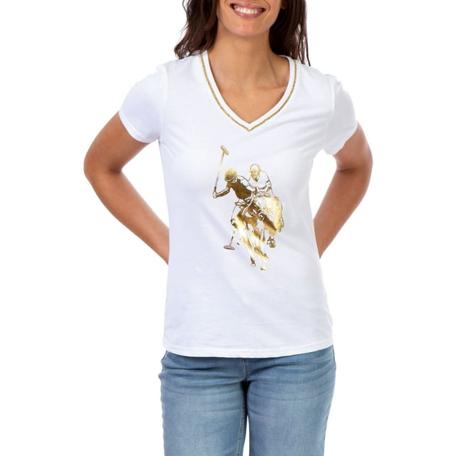 US Polo Assn. Short Sleeve Graphic V-Neck T-Shirt (Women's) 1 Pack