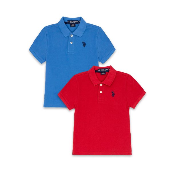 US Polo Assn. Toddler Boy ShortSleeve Polos, 2Pack, Sizes 2T5T