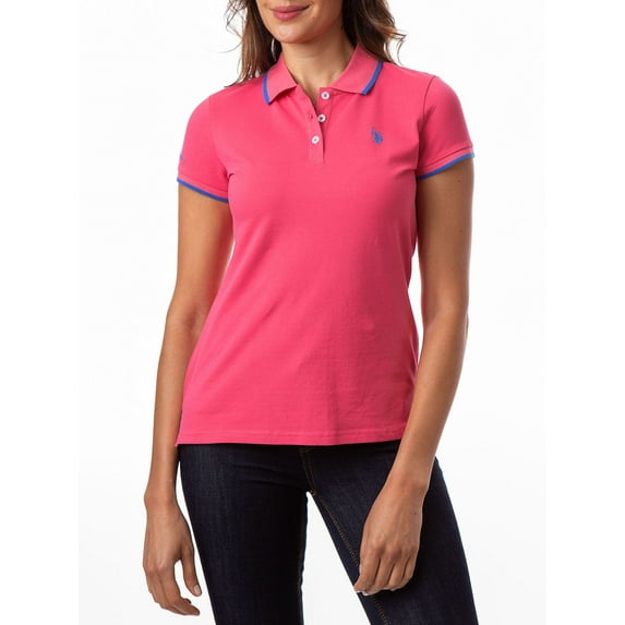 US Polo Assn. Women's Pique Short Sleeve Polo Shirt