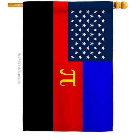 US Polyamory Support Pride 28 x 40 in. Double-Sided Decorative Horizontal House Flags for Decoration Banner Garden Yard Gift