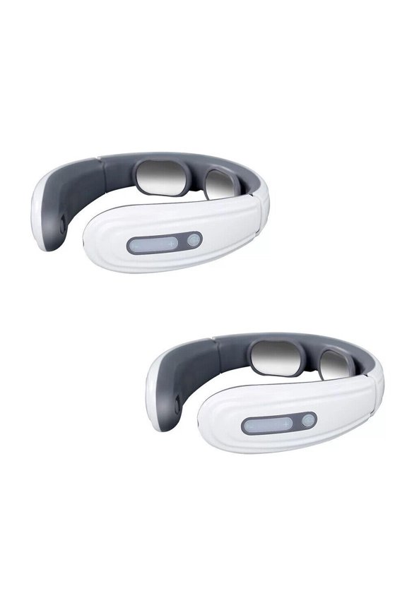 US Portable Neck Massager Heat Vibration Pulse Pain Relief Intelligent Machine