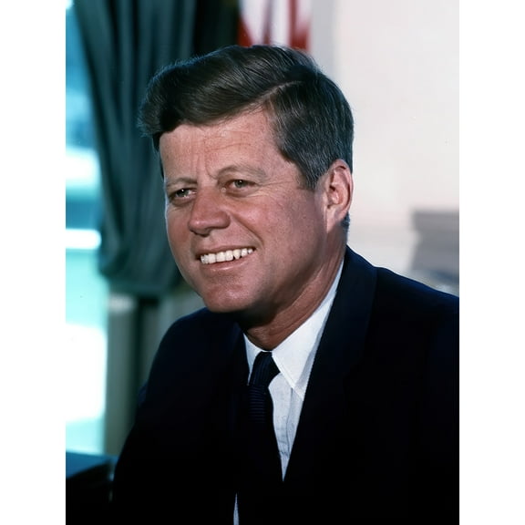 US President John F Kennedy Portrait Photo Extra Large XL Wall Art Poster Print