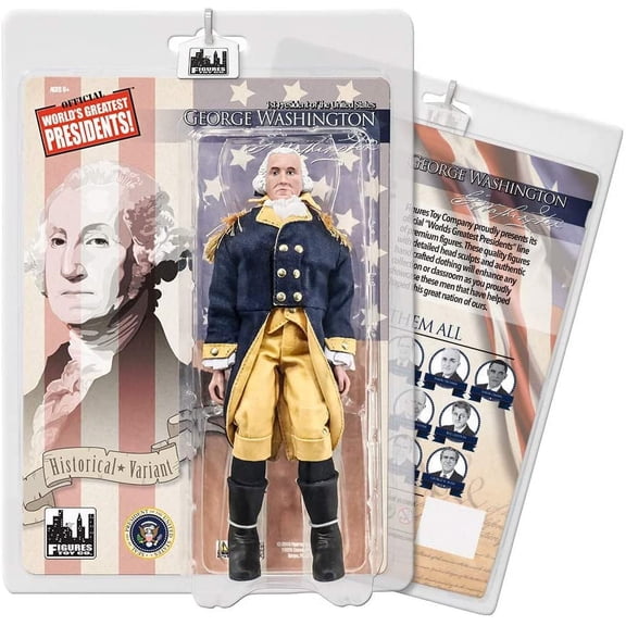 US Presidents 8 Inch Action Figures Series: George Washington [Blue & Yellow Suit Variant]
