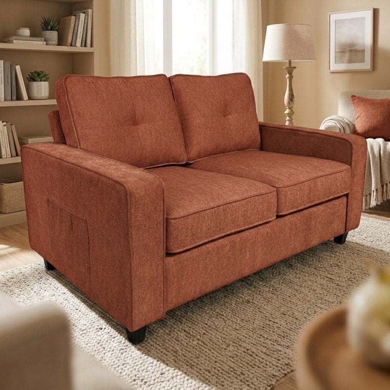 US Pride Chenille upholstery 54.3 inch wide loveseat