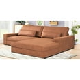 thumbnail image 1 of US Pride Furniture 105.52''W Oversized Right Faing Chaise Sectional Sofa, Brown, 1 of 4
