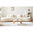 thumbnail image 1 of US Pride Furniture 132.3 inch Large Size Half Moon Design Curved 6-Seat Sofa with High-Density Foam Filled Ivory, 1 of 9
