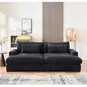 US Pride Furniture 54'' Depth deep seated sofa in Black