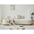 thumbnail image 1 of US Pride Furniture 90.2 inch Elegant Half Moon Design Curved Luxury 4-Seat Sofa with High-Density Foam Filled Ivory, 1 of 9