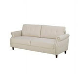US Pride 97 Inch Modern Sofa, Deep Seat Sofa with Beige Chenille, 3 Seater Sofa with Square Armrest, Modern Couch for Living Room, Apartment