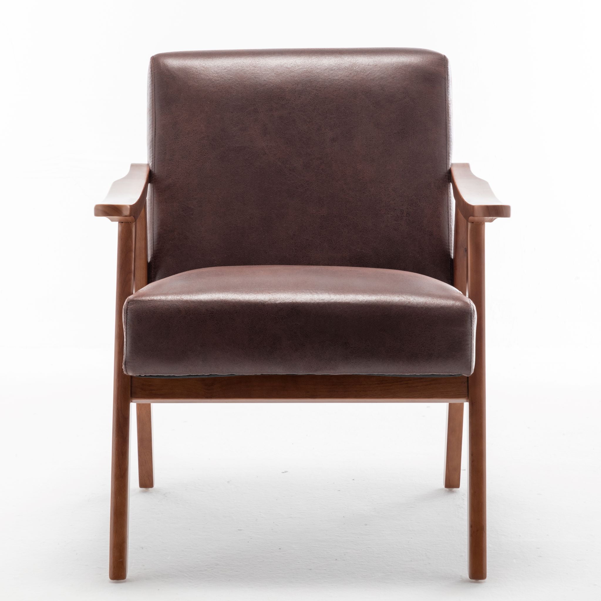 US Pride Furniture Cedrice 26.37" Microfiber Accent Chair, Dark Brown