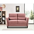 thumbnail image 1 of US Pride Furniture Chole Velvet Loveseat with Gently Curved Arms Rose, 1 of 5