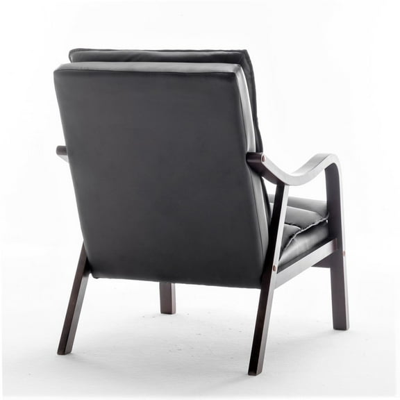 US Pride Furniture Clovis 24.8" Wide Mid-Century Modern Faux Leather Armchair