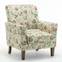 US Pride Furniture Contemporary Accent Arm Chair with Birch Wood Frame and Microfiber Upholstery Armchair for Office and Living Room Decor Removable Cushions 04 Printed Fabric