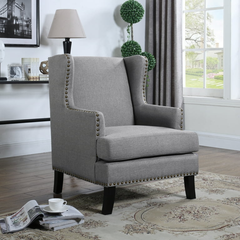 US Pride Furniture Contemporary Studded Accent Chair, C-121,C-122