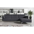 thumbnail image 1 of US Pride Furniture Ella Contemporary Fabric Upholstered Right Facing 2-Piece Sleeper Sectional Sofa, Black, 1 of 5
