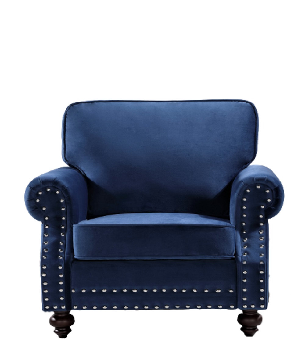US Pride Furniture Feingold 37.8'' Wide Tufted Armchair, Blue