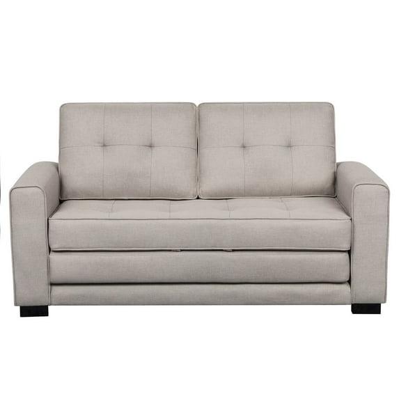 US Pride Furniture Franco Sleeper Loveseat, Beige, Living room 2-seater sofabed