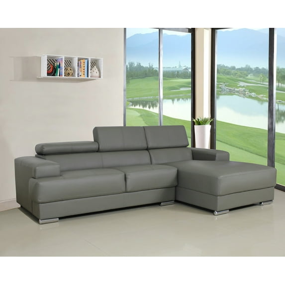 US Pride Furniture Gabriel Contemporary Bonded Leather 2-Pc Right Facing Sectional Sofa Set, S0064