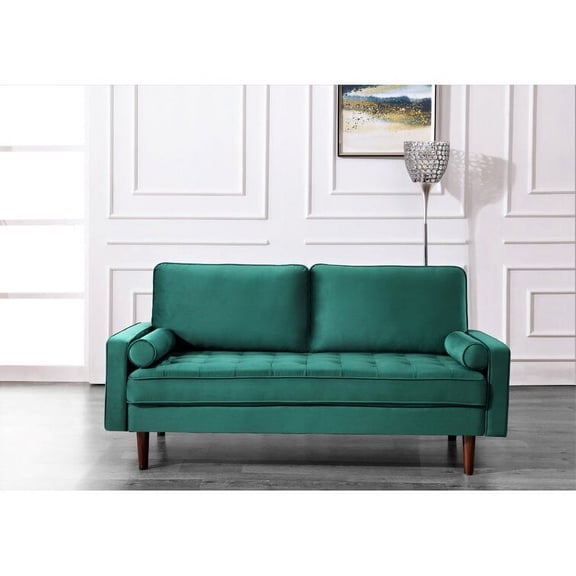 US Pride Furniture Hazen 69.7'' Velvet Square Arm Sofa