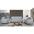thumbnail image 1 of US Pride Furniture Kartier Mid-Century Linen Fabric 3 Piece Living Room Set, Light Gray, 1 of 5