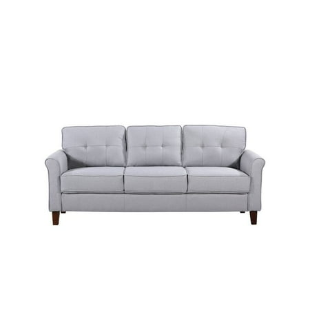 US Pride Furniture Kouchouk 78.7'' Linen Flared Arm Sofa light Grey