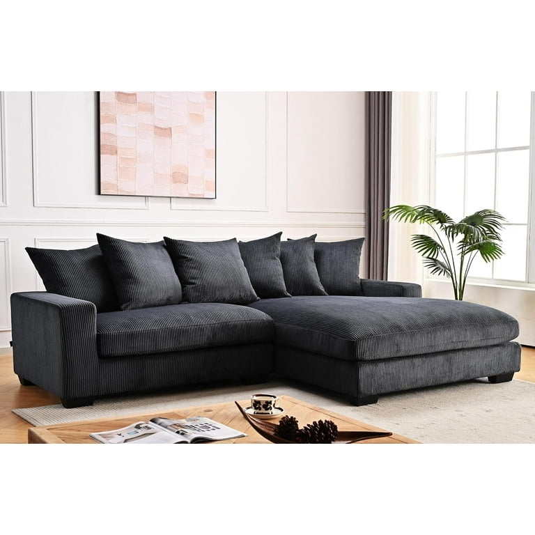Black Leather L Shaped Two Piece Corner Sectional Black Leather L Shaped Two Piece Corner Sectional