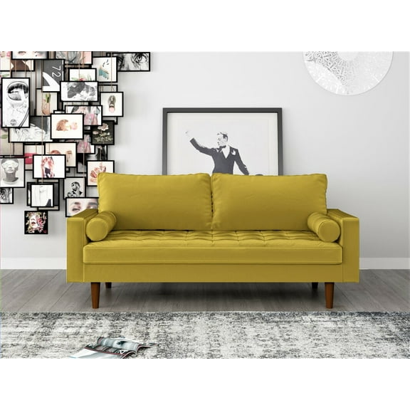 US Pride Furniture Mac Sofa, Golden Rod