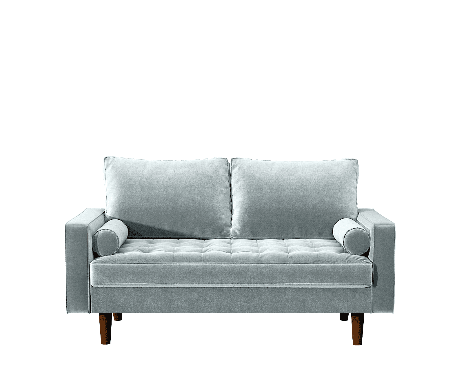 US Pride Furniture Mac Velvet 2 Seater 58'' Living Room Loveseat, Tiffany Blue