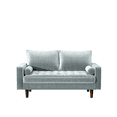 thumbnail image 1 of US Pride Furniture Mac Velvet 2 Seater 58'' Living Room Loveseat, Tiffany Blue, 1 of 6