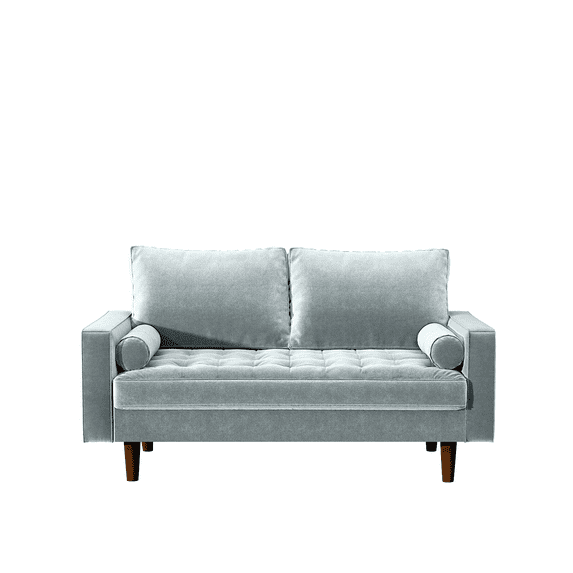 US Pride Furniture Mac Velvet 2 Seater 58'' Living Room Loveseat, Tiffany Blue