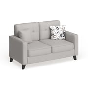 US Pride Furniture Mid-century Fabric Loveseat Beige