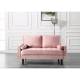 thumbnail image 1 of US Pride Furniture Modern Velvet Loveseat, Tea Rose, 1 of 2
