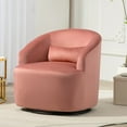 thumbnail image 1 of US Pride Furniture Modern Velvet Upholstered Swivel Accent Chair Pink, 1 of 5