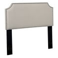 thumbnail image 1 of US Pride Furniture Morden Full/Queen Nailhead Upholstered Fabric Headboard Beige, 1 of 5