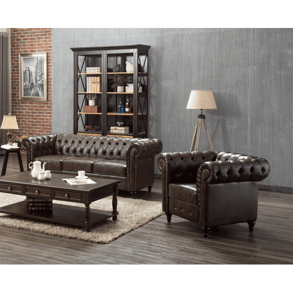 US Pride Furniture Teressa 2 Piece Living Room Set, Sofa, Chair