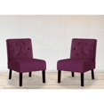 thumbnail image 1 of US Pride Furniture US Pride Nixon Velvet Tufted Back Accent Chair Set of 2 Eggplant, 1 of 5