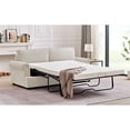 thumbnail image 1 of US Pride Furniture Viviana 76" W Polyester Cushion Back Sofa Bed, Ivory, 1 of 5