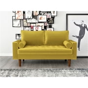 US Pride Furniture Womble 50.3 Velvet Square Arm Loveseat