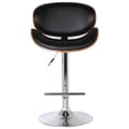 thumbnail image 1 of US Pride Furniture Wood and Faux Leather Adjustable Swivel Bar Stool, Multiple Colors, 1 of 1