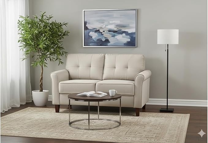 US Pride Linen Upholstery 2 seater loveseat