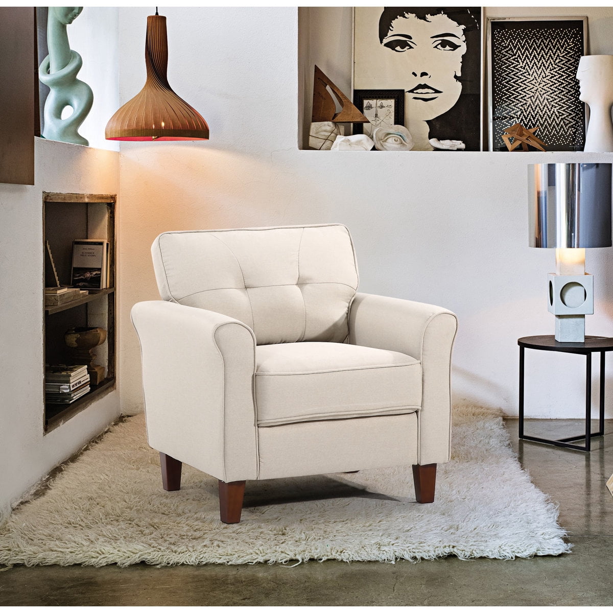 US Pride Linen upholstery high density foam armchair