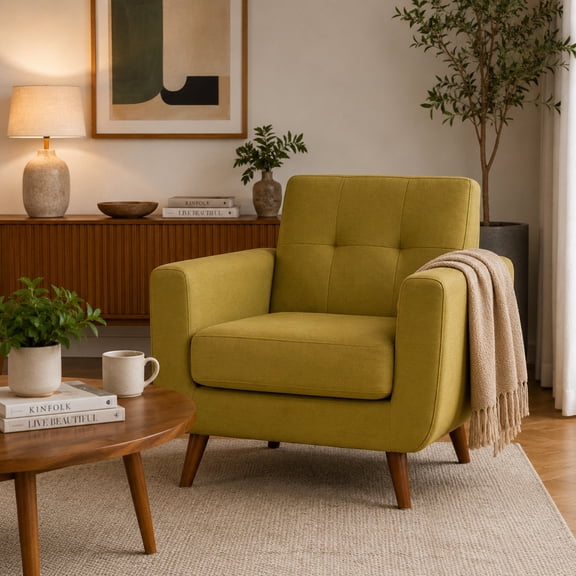 US Pride Modern style linen fabric accent Chair