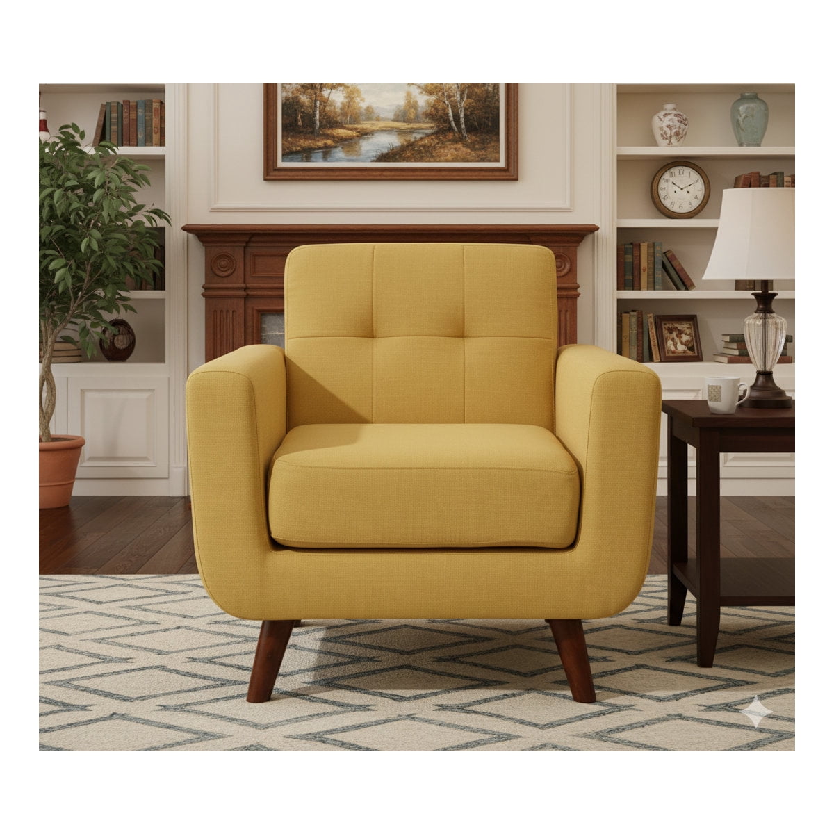 US Pride Modern style linen fabric accent Chair